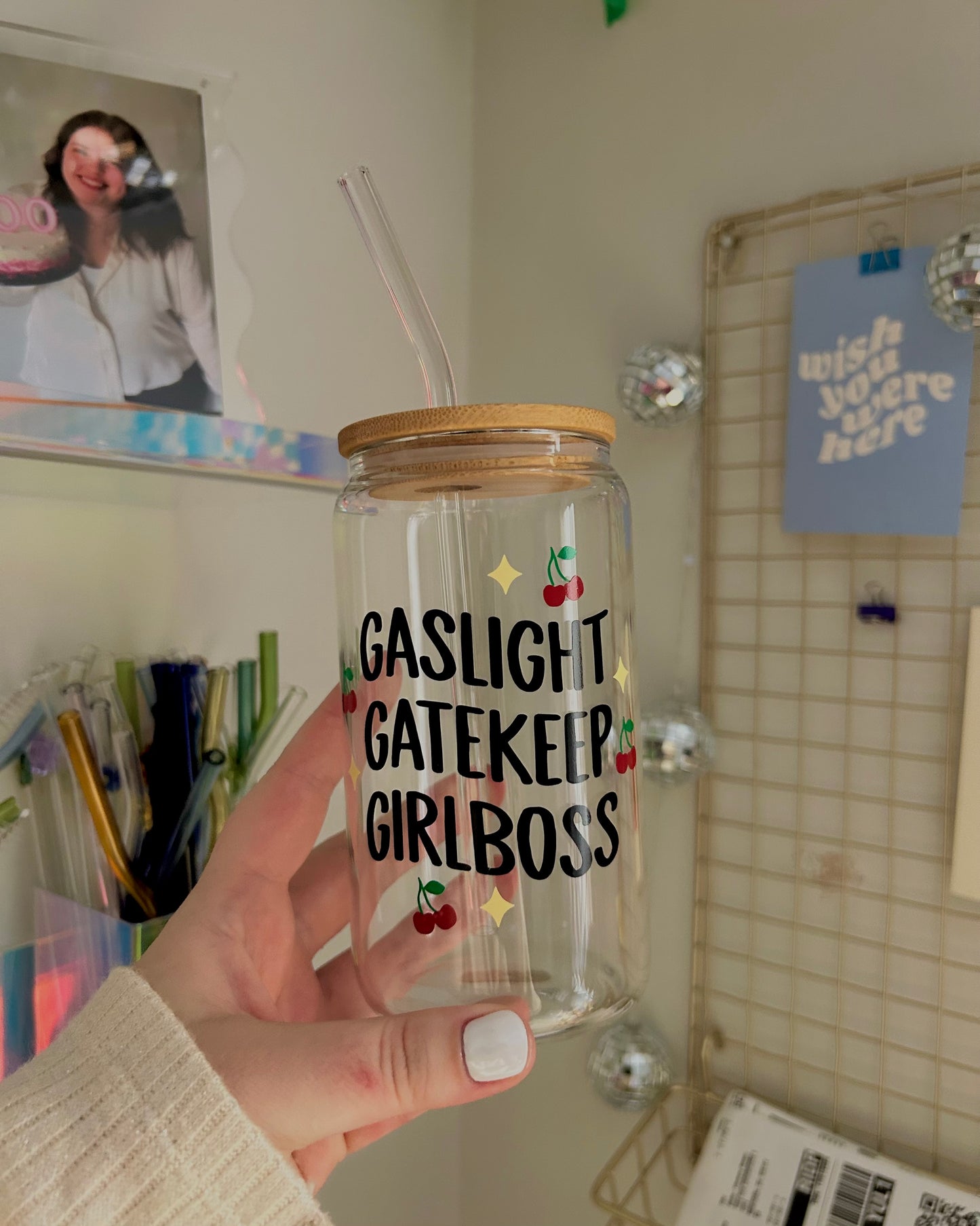 Gaslight, gatekeep, girlboss Can Glass
