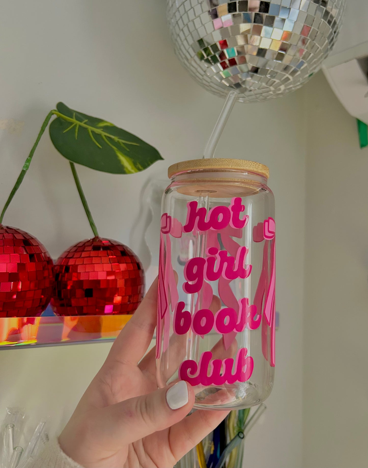 Hot girl book cup glass