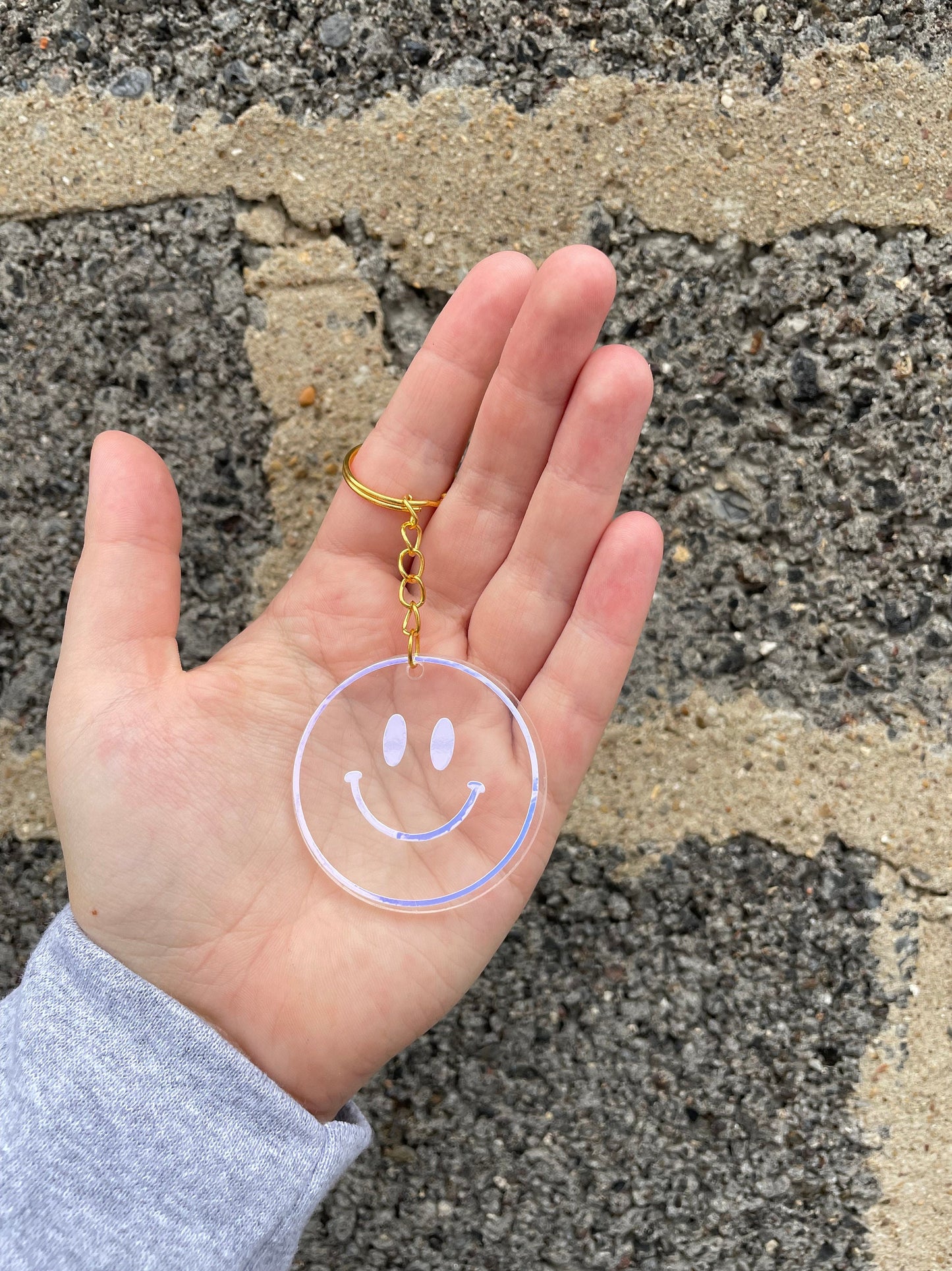 Acrylic smiley face keychain | Keyring | Happy keychain | Smiley keychain | Gift | Birthday Gift | Easter gift |