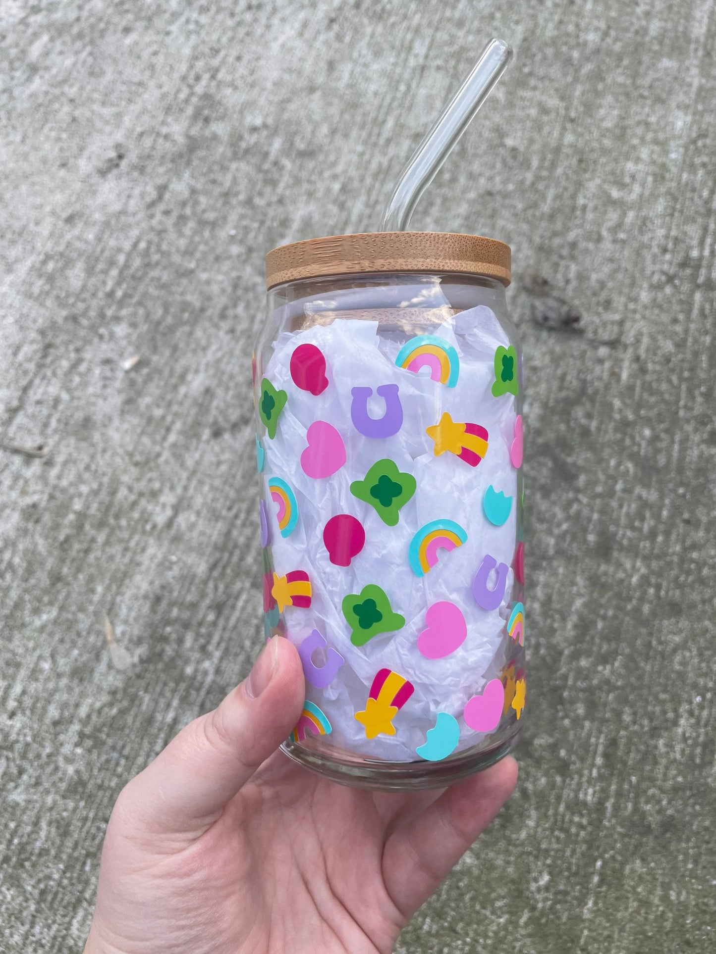 LUCKY CHARMS Libbey Can Glass 16 Oz | Iced Coffee Cup | Trendy Can Glass