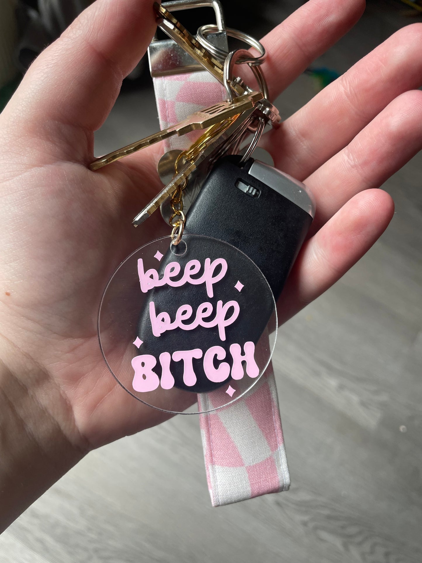 Beep Beep Bitch Keyring