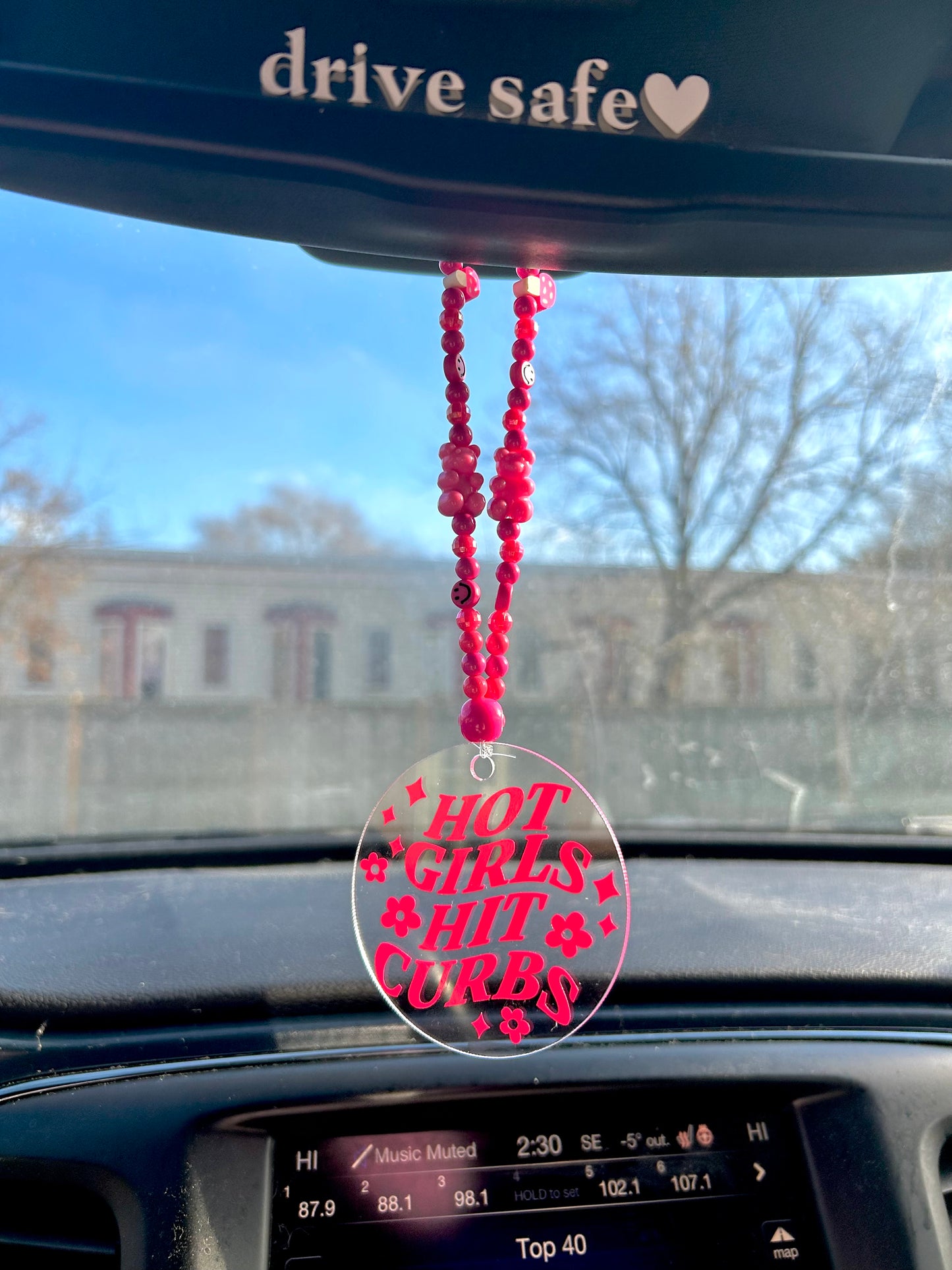 Hot girls hot curbs Car Mirror decor