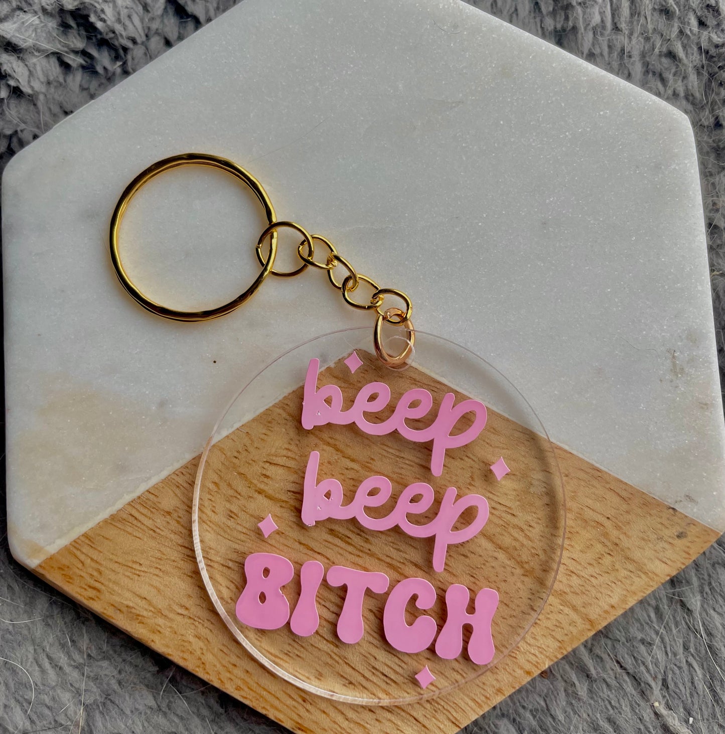 Beep Beep Bitch Keyring