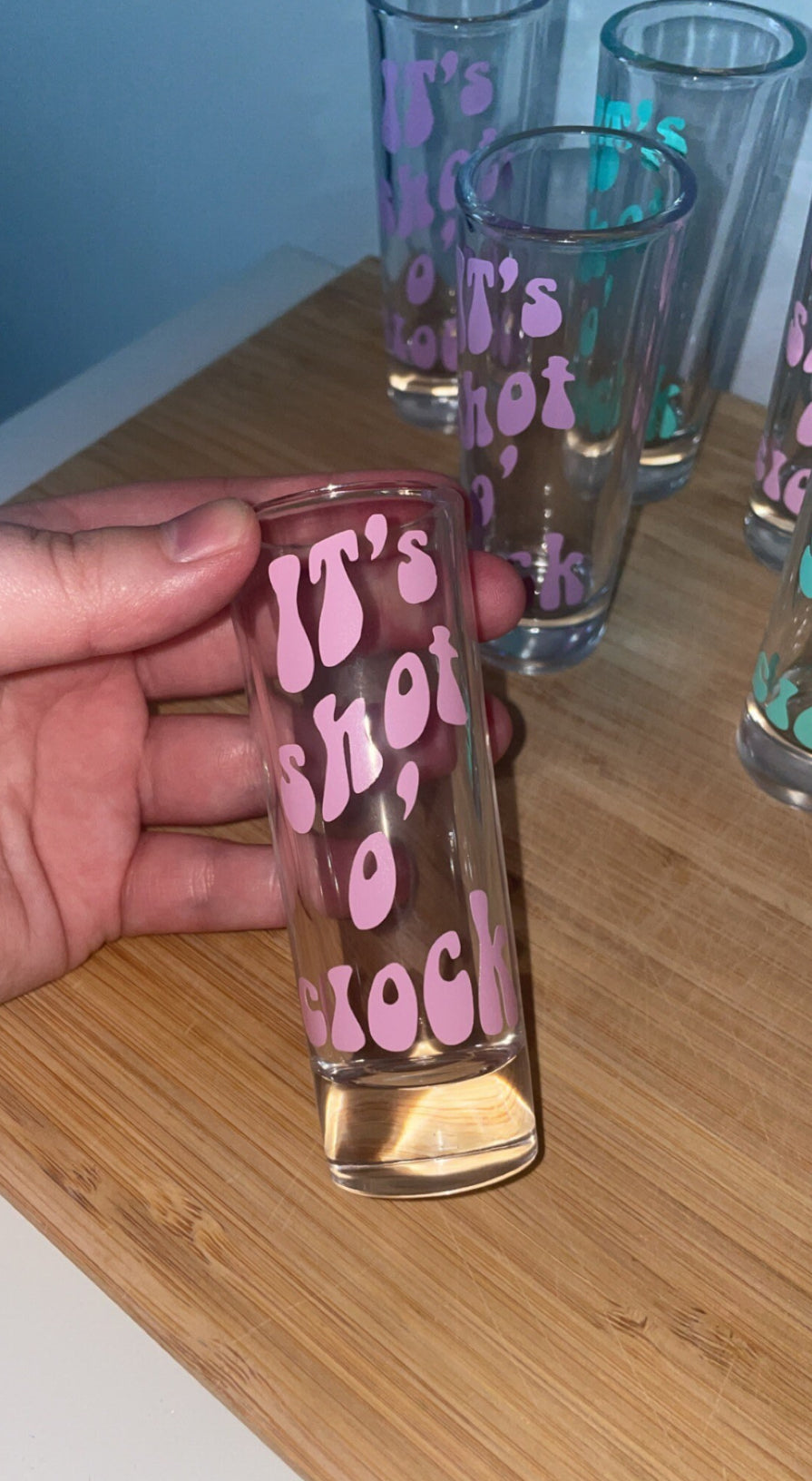 It’s shot o clock Shot Glass