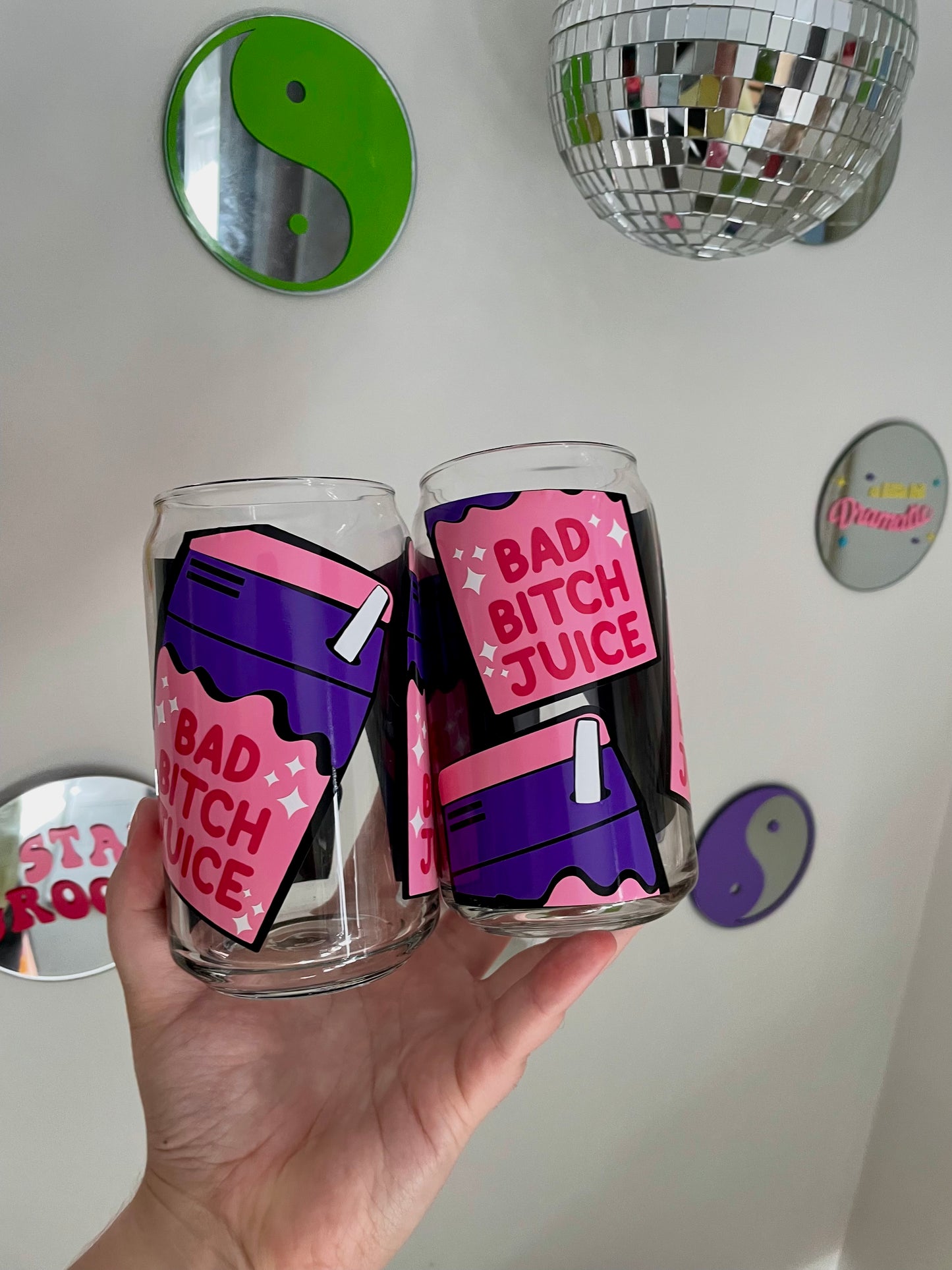 Bad Bitch Juice Can Glass